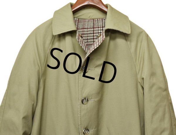 画像7: 程度良好【リバーシブル】【ベージュ】【グレンチェック】【ステンカラーコート】【サイズ４０Ｌ】  (7)