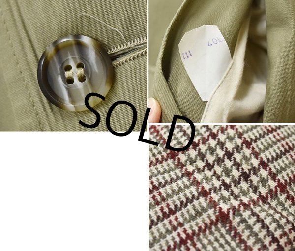 画像3: 程度良好【リバーシブル】【ベージュ】【グレンチェック】【ステンカラーコート】【サイズ４０Ｌ】  (3)