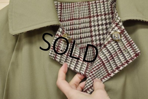 画像8: 程度良好【リバーシブル】【ベージュ】【グレンチェック】【ステンカラーコート】【サイズ４０Ｌ】  (8)