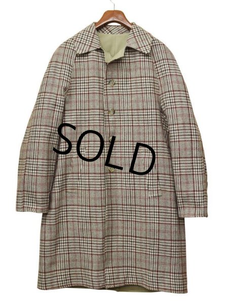画像5: 程度良好【リバーシブル】【ベージュ】【グレンチェック】【ステンカラーコート】【サイズ４０Ｌ】  (5)
