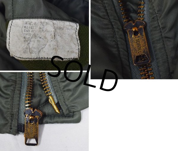 画像2: 80's【ビンテージ】【米軍実物】USAF グランドクルー【MA-1】【サイズM】   (2)