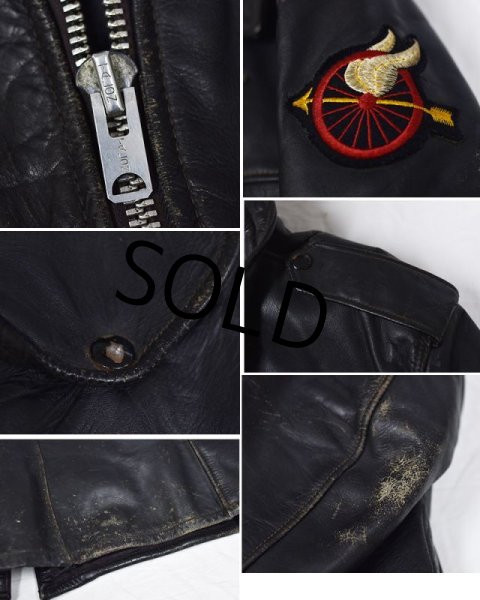 画像3: 50's【ビンテージ】Schott【ショット】リボンタグ【PERFECTO】パーフェクト【黒】【ポリスマンジャケット】【サイズ４０】  (3)