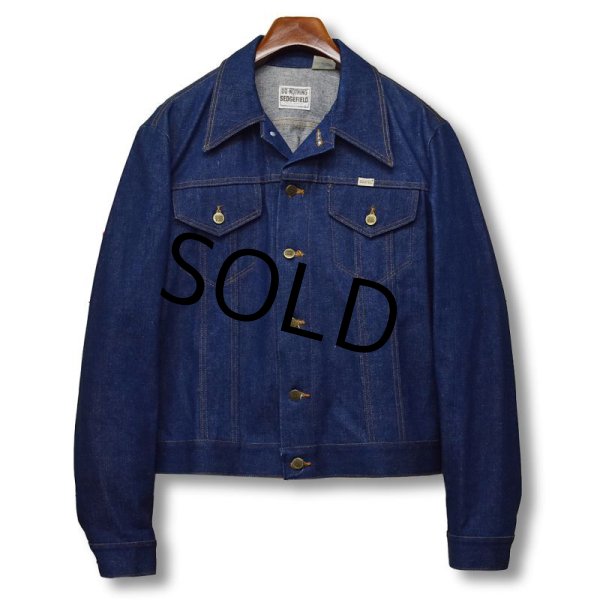 画像4: ほぼ未使用!!【70's】【USA製】【ビンテージ】【SEDGFIELD】バックプリント チェーンステッチ【Ｇジャン】【デニムブルゾン】【サイズＬ】  (4)