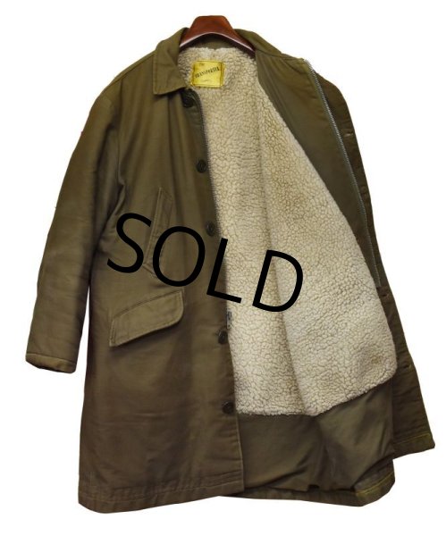 画像4: 70's~【ビンテージ】【THE TRANSPORTER】【ジャングルクロス】【裏ボア】デッキコート【デッキジャケット】【民生品】【サイズＸＬ】  (4)