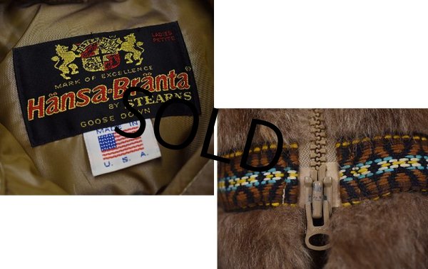画像2: USA製【ビンテージ】【HANSA-BRANTA】【アクリルファー】ダウンコート【レディース古着】  (2)