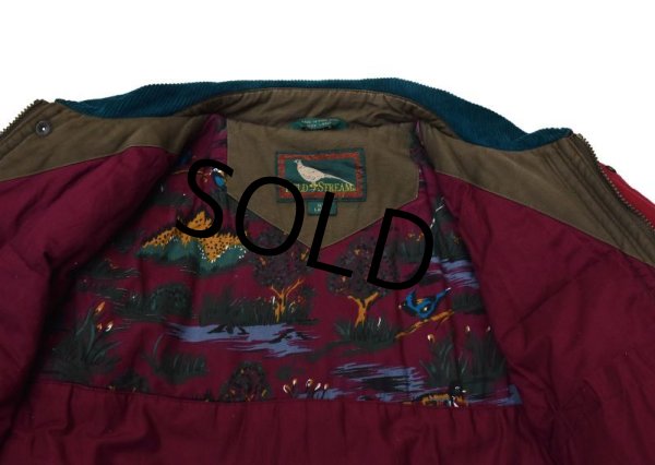 画像6: 80's~【ビンテージ】【Field&Stream】フィールドストリーム【こげ茶×エメラルド×エンジ】【中綿入り】ジャケット【サイズＬ】  (6)