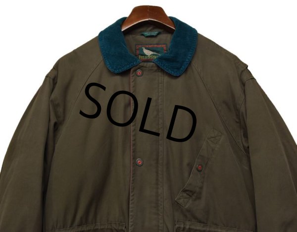 画像4: 80's~【ビンテージ】【Field&Stream】フィールドストリーム【こげ茶×エメラルド×エンジ】【中綿入り】ジャケット【サイズＬ】  (4)