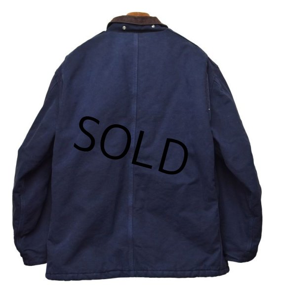 画像3: 【USA製】ビンテージ【carhartt】【カーハート】【紺】トラディショナルコート【キルティング裏地付き】【ダック地】【ワークジャケット】【サイズＸＬ】  (3)
