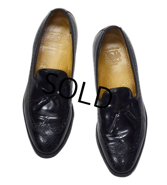 画像3: 【USA製】【ビンテージ】【ジョンストン&マーフィー】黒【タッセルローファー】メダリオン【8 1/2 D/B】【26.5cm程度】【スリッポン】  (3)