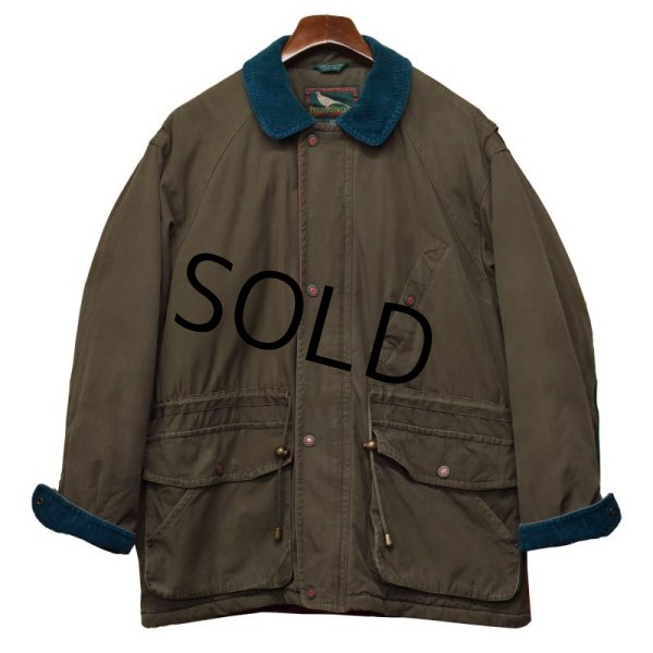 画像7: 80's~【ビンテージ】【Field&Stream】フィールドストリーム【こげ茶×エメラルド×エンジ】【中綿入り】ジャケット【サイズＬ】  (7)
