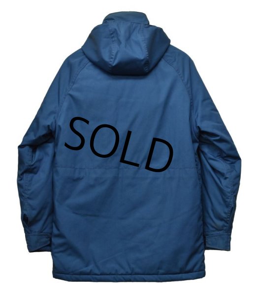 画像4: 80's~ 【USA製】【ビンテージ】【ウールリッチ】woolrich【青】【中綿入りジャケット】【フード取り外し可能】ジャケット 【サイズM】  (4)
