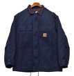 画像1: 【USA製】ビンテージ【carhartt】【カーハート】【紺】トラディショナルコート【キルティング裏地付き】【ダック地】【ワークジャケット】【サイズＸＬ】  (1)