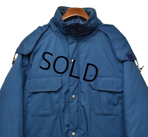 画像5: 80's~ 【USA製】【ビンテージ】【ウールリッチ】woolrich【青】【中綿入りジャケット】【フード取り外し可能】ジャケット 【サイズM】  (5)