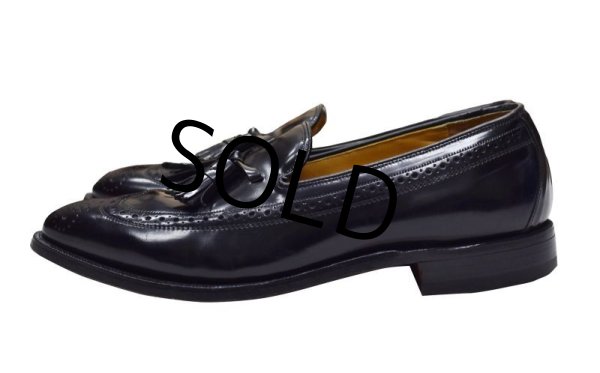 画像5: 【USA製】【ビンテージ】【ジョンストン&マーフィー】黒【タッセルローファー】メダリオン【8 1/2 D/B】【26.5cm程度】【スリッポン】  (5)