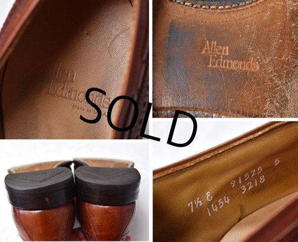 画像2: 【USA製】【アレンエドモンズ】【Allen Edmonds】【メダリオン】【茶色】【タッセルローファー】【7 1/2E】【25.5cm程度】  (2)