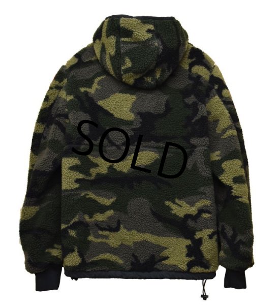 画像3: 【程度良好!!】ALPHA INDUSTRIES【アルファ インダストリーズ】カモフラ柄【フリースパーカー】【サイズL】   (3)
