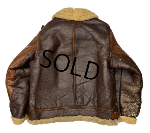 画像3: 40's【ビンテージ】USAAF エアロレザー製 米軍実物 B-3【ボマージャケット】US42 フライトジャケット  (3)