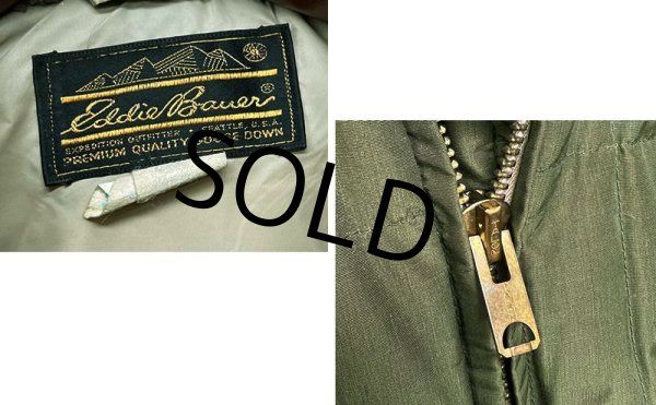 画像2: 【ビンテージ】【エディーバウアー】【Eddie Bauer】YUKON【オリーブグリーン】【襟ボア】【ユーコンジャケット】【ダウンジャケット】  (2)