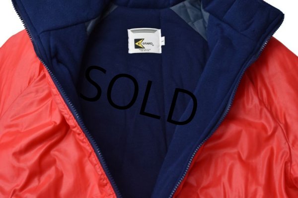 画像4: 90's【USA製】【デッドストック】【ビンテージ】【K-BRAND】【赤×紺】【裏フリース】【ブルゾン】【サイズL】  (4)