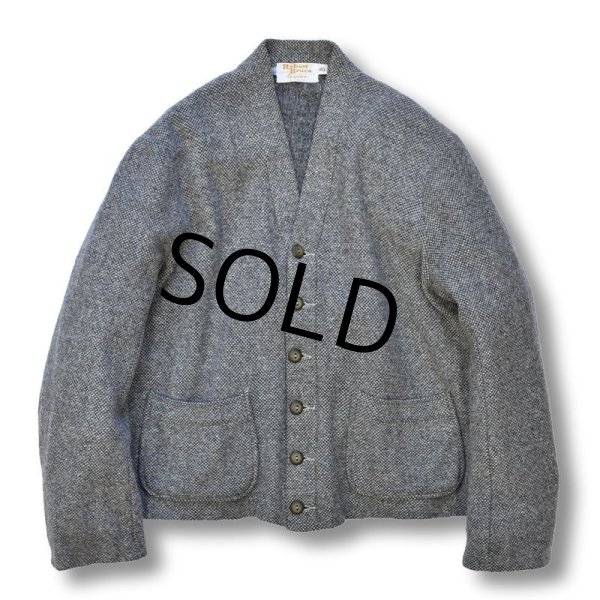 画像5: ~60's ビンテージ【ロバートブルース】ROBERT BRUCE【霜降りグレー】【ウールカーディガン】【S程度】  (5)