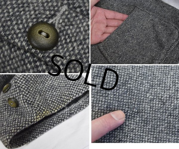 画像3: ~60's ビンテージ【ロバートブルース】ROBERT BRUCE【霜降りグレー】【ウールカーディガン】【S程度】  (3)