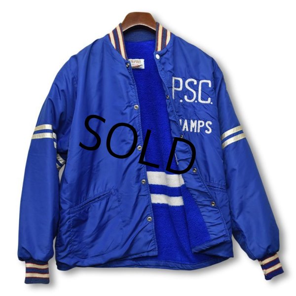 画像4: 70's【ビンテージ】【PSC CHAMPS】チェーンステッチ【裏フリースブルゾン】【コーチジャケット】【サイズＬ】  (4)