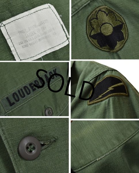 画像2: 【60's】【米軍実物】ビンテージ【U.S.ARMY】【OG107】【ユーティリティシャツ】  (2)