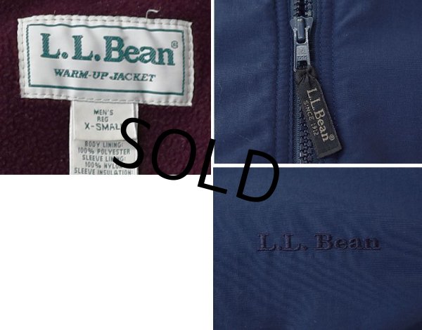 画像2: 【ビンテージ】L.L.Bean【LLビーン】【紺×ボルドー】【ウォームアップジャケット】【サイズXS】  (2)