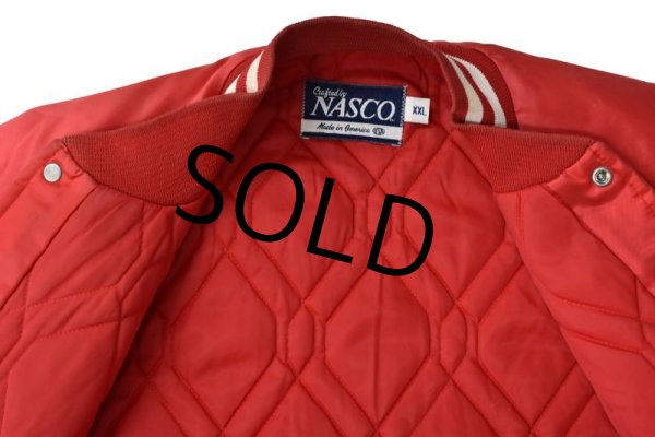 画像5: 【USA製】【ビンテージ】【NASCO】【TAYLOR PIRATES】赤【サテンスタジャン】【サイズXXL】  (5)