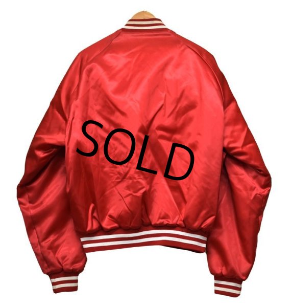 画像4: 【USA製】【ビンテージ】【NASCO】【TAYLOR PIRATES】赤【サテンスタジャン】【サイズXXL】  (4)