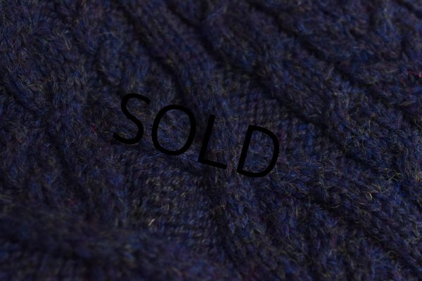 画像4: 【L.L.bean】アイルランド製【LLビーン】L.L Bean【紺】【ショールカラー】【アランセーター】【サイズL】  (4)