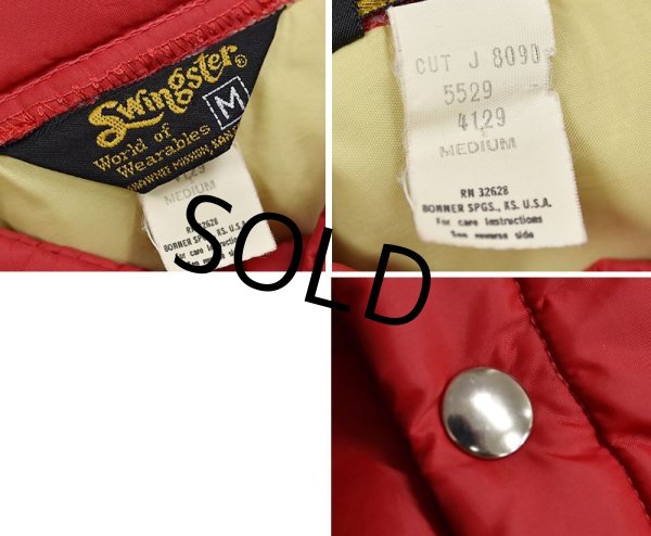 画像3: 【USA製】ビンテージ【Swingster】【USMC】【赤】【中綿入りベスト】【サイズM】  (3)