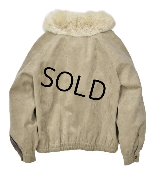 画像4: 【ビンテージ】【ERNST STRAUSS】【ベージュ】【襟ファー】【スエード】【ジップアップブルゾン】【サイズ6】レディース古着  (4)