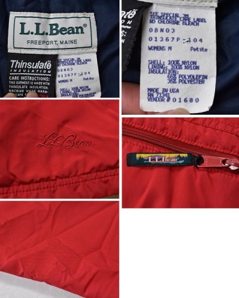 画像2: 【USA製】ビンテージ【L.L.Bean】【LLビーン】赤【シンサレート入り】【アノラックパーカー】【プルオーバージャケット】【レディースM】  (2)