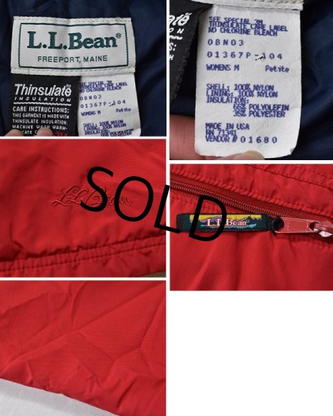 画像2: 【USA製】ビンテージ【L.L.Bean】【ＬＬビーン】赤【シンサレート入り】【アノラックパーカー】【プルオーバージャケット】【レディースＭ】  (2)