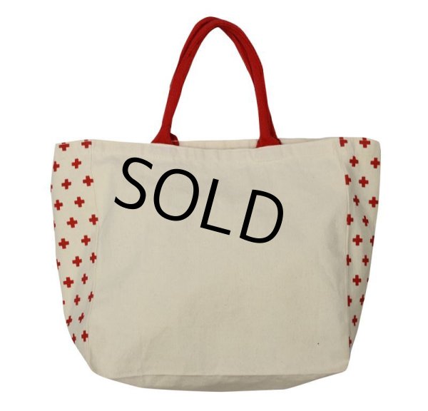 画像6: 【American Red Cross】【生成り】【赤十字柄】コットン【トートバッグ】【エコバッグ】  (6)