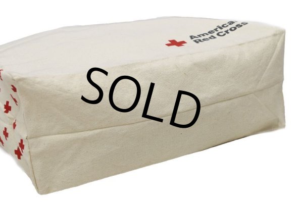 画像5: 【American Red Cross】【生成り】【赤十字柄】コットン【トートバッグ】【エコバッグ】  (5)