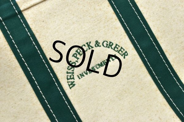 画像3: 【ビンテージ】【L.L.bean】【L.L.ビーン】白x緑【キャンバス】【トートバッグ】【Weiss Peck & Greer】  (3)