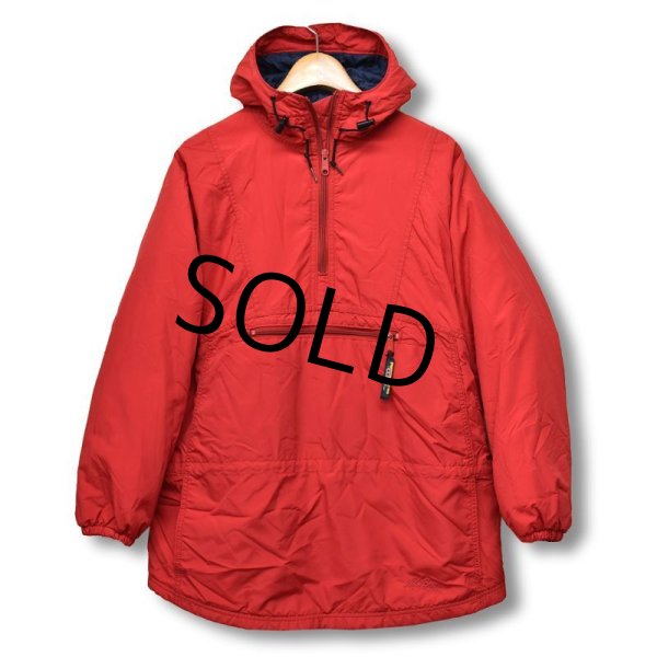 画像1: 【USA製】ビンテージ【L.L.Bean】【ＬＬビーン】赤【シンサレート入り】【アノラックパーカー】【プルオーバージャケット】【レディースＭ】  (1)