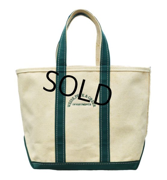 画像4: 【ビンテージ】【L.L.bean】【L.L.ビーン】白x緑【キャンバス】【トートバッグ】【Weiss Peck & Greer】  (4)