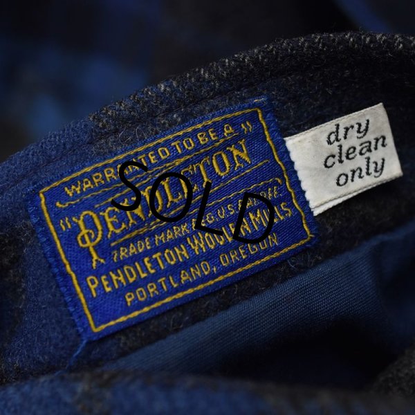 画像2: 【ビンテージ】【Pendleton】【ペンドルトン】【青×黒チェック】リバーシブル【ウールジャケット】  (2)