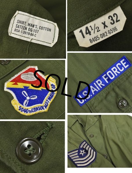 画像2: 程度良好‼【60's】【米軍実物】【ビンテージ】【U.S.ARMY】2型【USAF】【ユーティリティシャツ】【14 1/2-32】  (2)
