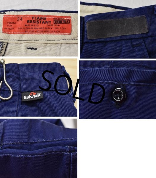 画像2: USA製【ビンテージ】【Bulwark】ブルワーク【紺】コットン【ワークパンツ】【W34】  (2)