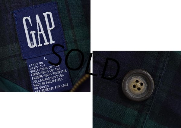 画像2: 【ビンテージ】【ＧＡＰ】オールドギャップ【ブラックウォッチ】ハンティングジャケット【サイズL】ハンティング風コート  (2)