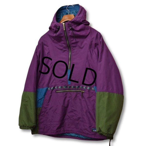 画像4: 90's【USA製】【ビンテージ】【ＬＬビーン】【L.L.bean】シンサレート入り【チロリアンテープ】中綿入りアノラック【アノラックパーカー】【レディースＸＬ】  (4)