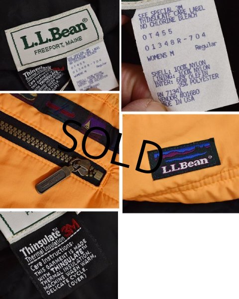 画像2: 90's【USA製】【ビンテージ】【ＬＬビーン】【L.L.bean】シンサレート入り【チロリアンテープ】中綿入りアノラック【アノラックパーカー】【レディースＭ】  (2)