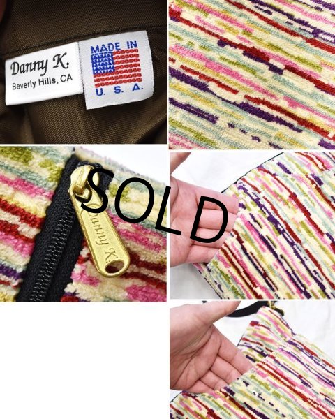 画像2: 【ほぼ未使用!!】USA製【DANNY K】 タオル地【ショルダーバッグ】【ショルダーポーチ】  (2)