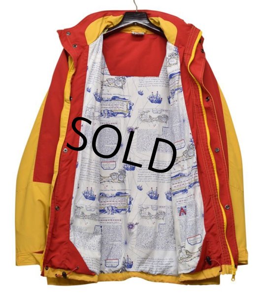 画像3: 【ビンテージ】【Davison’s of Bermuda】【黄×赤ライン】【裏地総柄】【コットンジャケット】【サイズＸＬ】  (3)