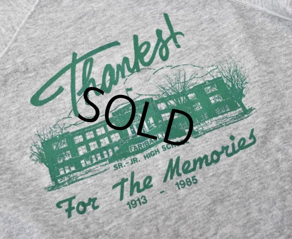 画像3: 80s~【USA製】【ビンテージ】【Pannill】【グレー】【FARIBAULT HIGH SHCOOL】【Thanks for the memories】【スウェット】【サイズＸＬ】  (3)