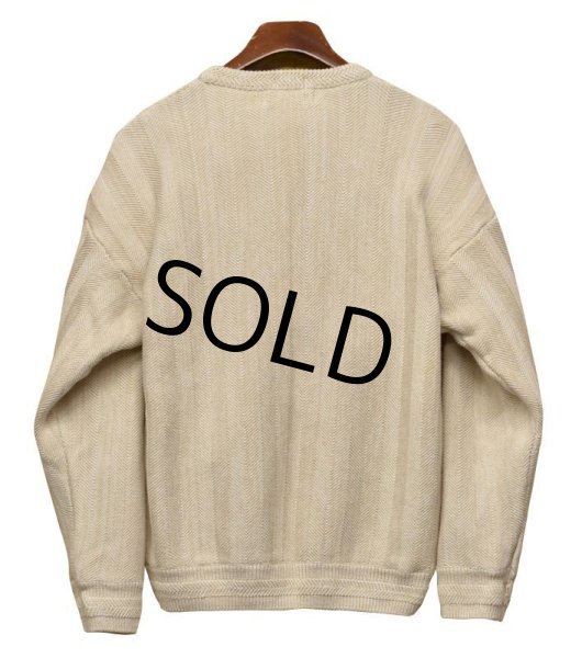 画像3: 【チャップス】CHAPS【ラルフローレン】 【POLO ralph lauren】【クリーム色】【ヘリンボーン】【ハンドニット】【コットンセーター】 【サイズL】   (3)